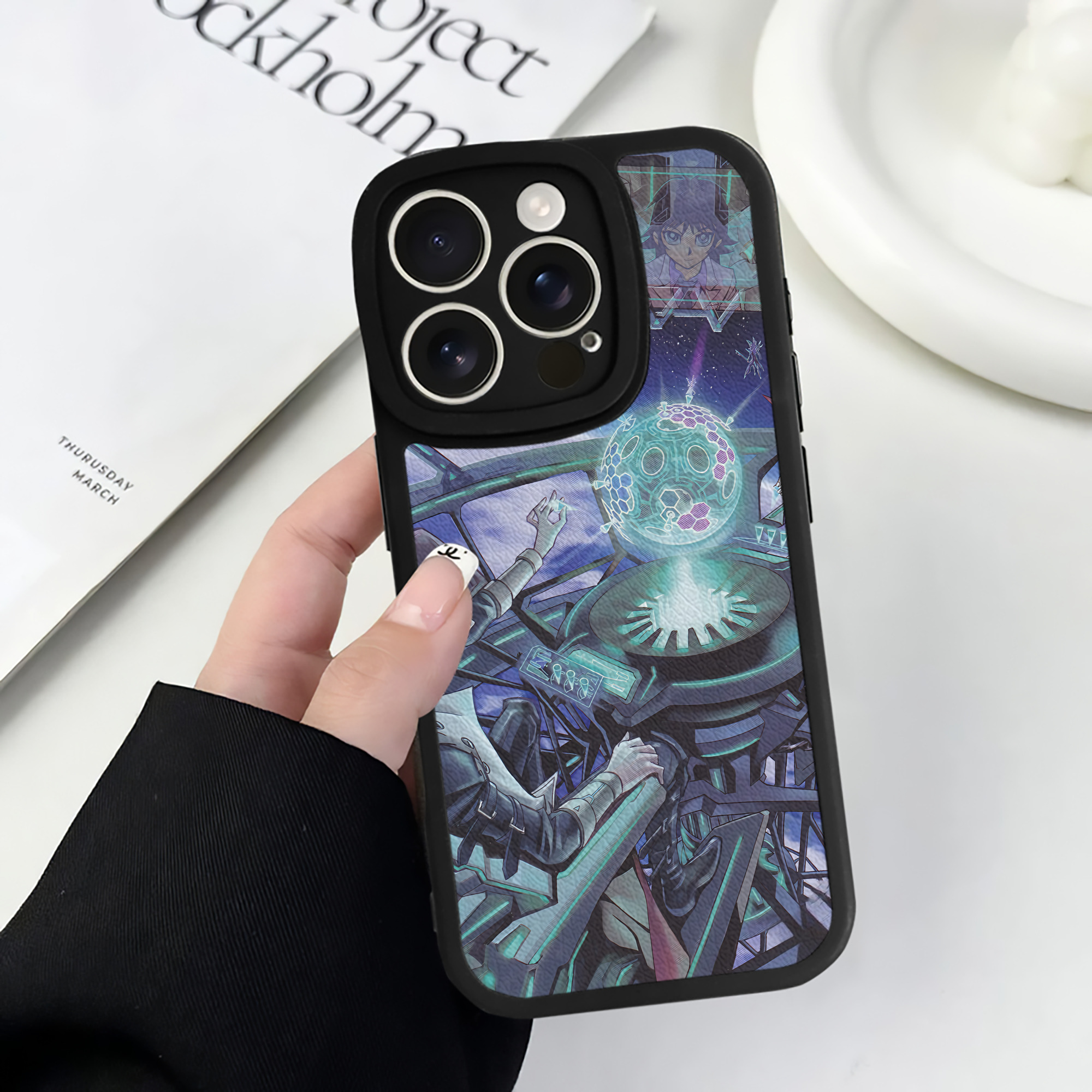 （画像用） 遊☆戯☆王 Yu-Gi-Oh! 【iPhone 16シリーズ対応】シリコンスマホケース（レザー調） 材質：シリコン